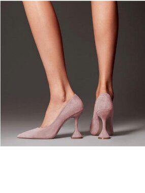 YDN Light Pink Pointed Toe Slip on Pumps Special High Heel Shoe for Party Lady